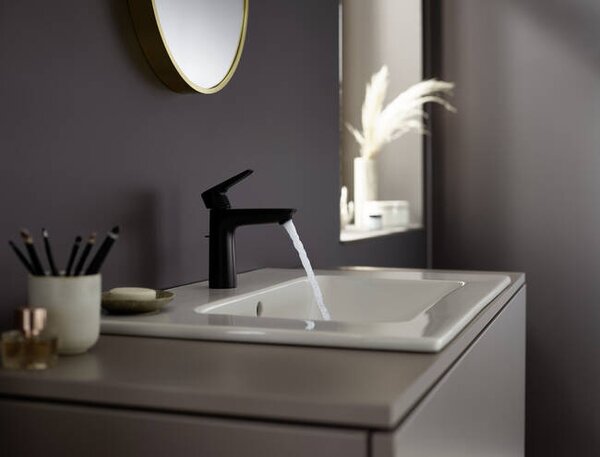 Hansgrohe Talis E Páková umyvadlová baterie 110 CoolStart s odtokovou soupravou s táhlem, matná černá 71713670