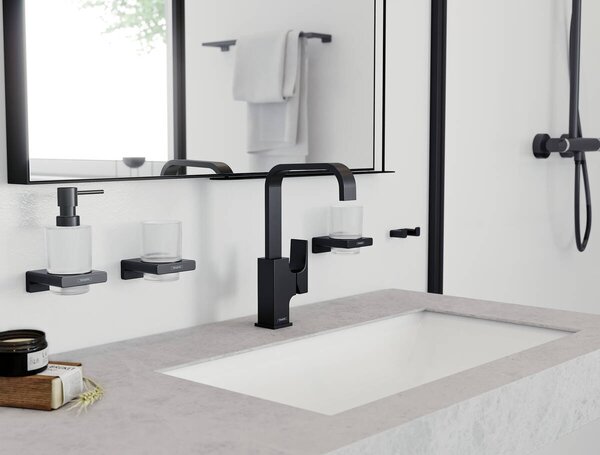 Hansgrohe Metropol Umyvadlová baterie 230 s plnou pákou a odtokovou soupravou Push-Open, matná černá 32511670