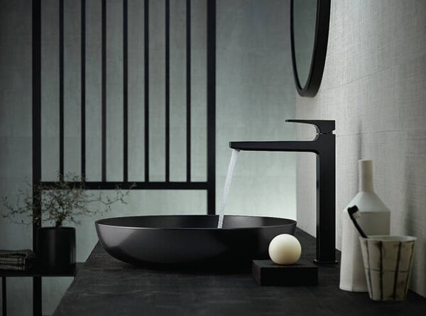 Hansgrohe Metropol Baterie 260 s plnou pákou, pro umyvadlové mísy, s odtokovou soupravou Push-Open, matná černá 32512670