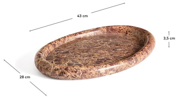Mramorový dekorační tác 28x43 cm Lenorel – Kave Home