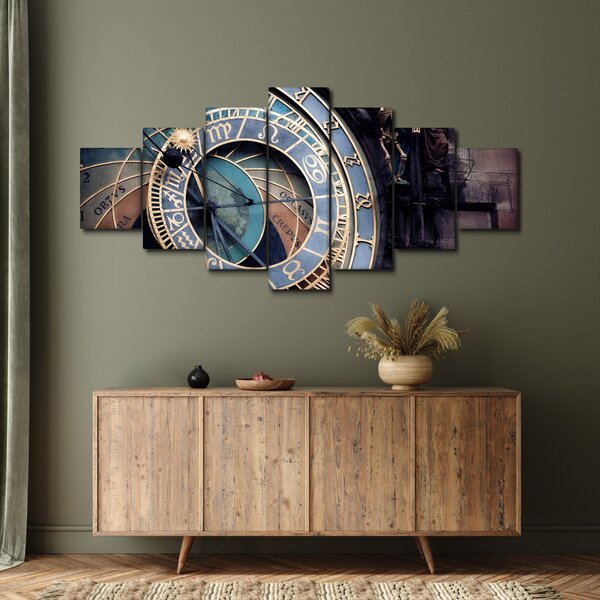 Obraz - Orloj, Praha (210x100 cm)