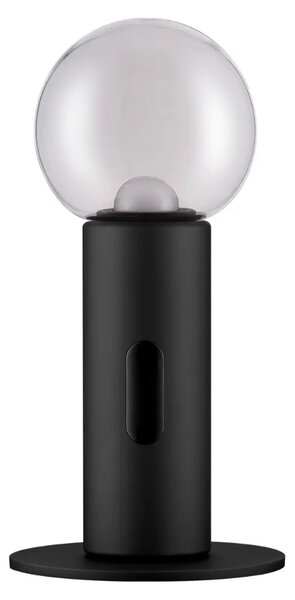 Nova Luce Černá kovová stolní LED lampa Chronos