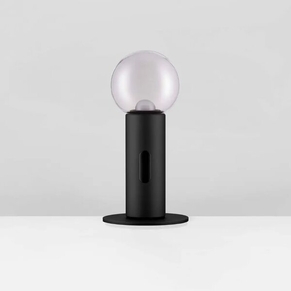 Nova Luce Černá kovová stolní LED lampa Chronos