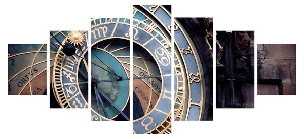 Obraz - Orloj, Praha (210x100 cm)