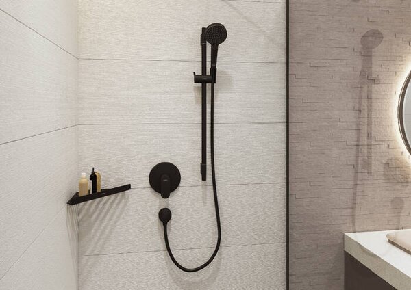 Hansgrohe FixFit Přípojka hadice E bez zpětného ventilu, matná černá 27454670