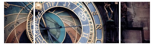 Obraz - Orloj, Praha (170x50 cm)