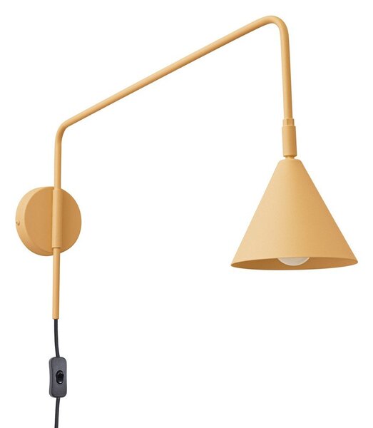 Žluté nástěnné svítidlo do zásuvky ø 14 cm Zylo – Sollux