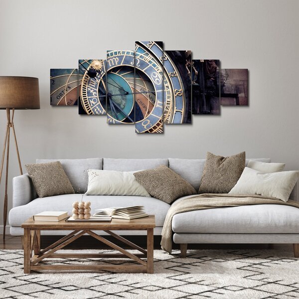 Obraz - Orloj, Praha (210x100 cm)