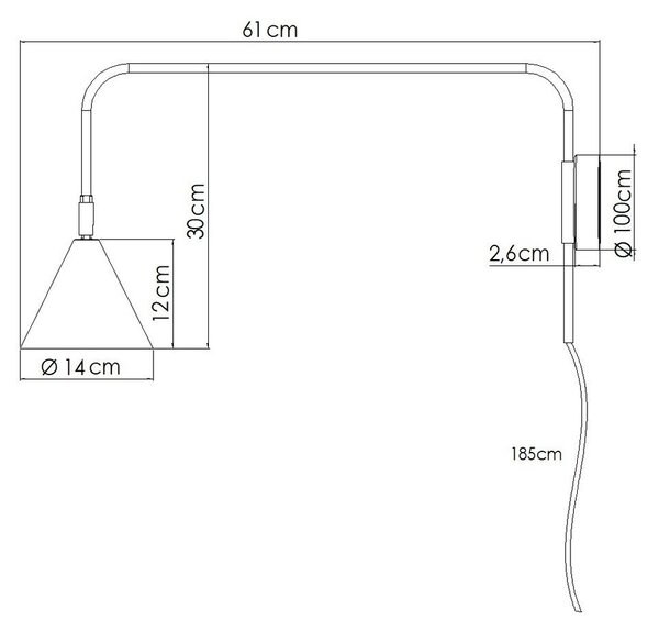 Krémové nástěnné svítidlo do zásuvky ø 14 cm Zylo – Sollux