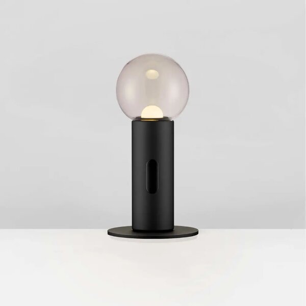 Nova Luce Černá kovová stolní LED lampa Chronos