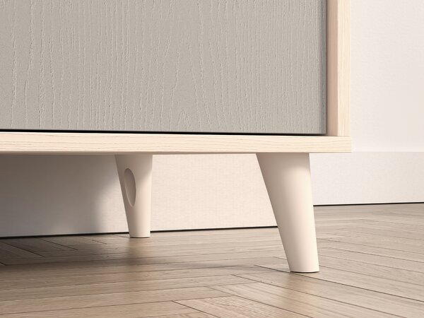 Dvoudveřová šatní skříň 80 cm do dětského pokoje OLIVIA - béžová / šedá