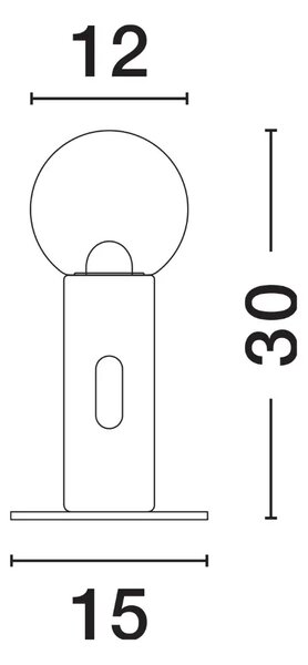 Nova Luce Černá kovová stolní LED lampa Chronos