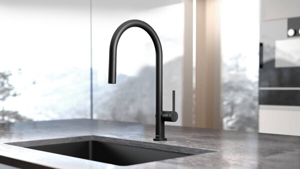 Hansgrohe Talis M54 kuchyňská páková baterie 210, vytahovatelná sprška, 2jet, matná černá 72800670
