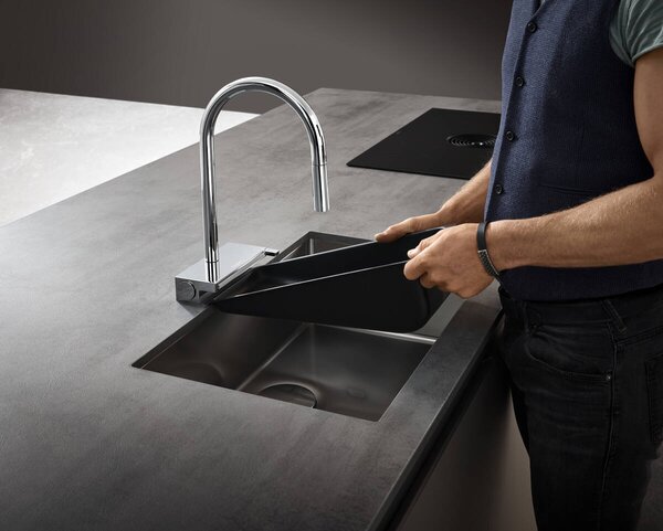 Hansgrohe Aquno Select M81 kuchyňská páková baterie 170 vytažitelná sprška, 3jet, sBox, chrom 73831000