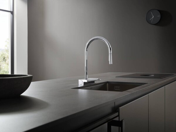Hansgrohe Aquno Select M81 kuchyňská páková baterie 170 vytažitelná sprška, 3jet, sBox, chrom 73831000