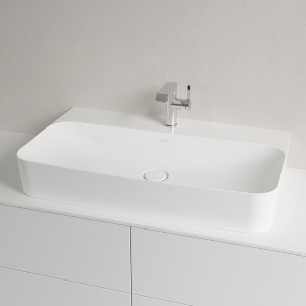 Villeroy & Boch Finion - Umyvadlo 800x470 mm, broušené bez přepadu, alpská bílá CeramicPlus 41688LR1