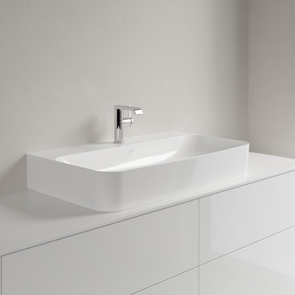 Villeroy & Boch Finion - Umyvadlo 800x470 mm, broušené bez přepadu, alpská bílá CeramicPlus 41688LR1