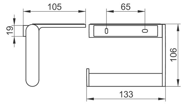 Keuco Collection Plan - Držák na toaletní papír s poličkou, chrom 14973010000