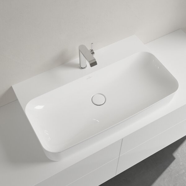 Villeroy & Boch Finion - Umyvadlo 800x470 mm, broušené bez přepadu, alpská bílá CeramicPlus 41688LR1
