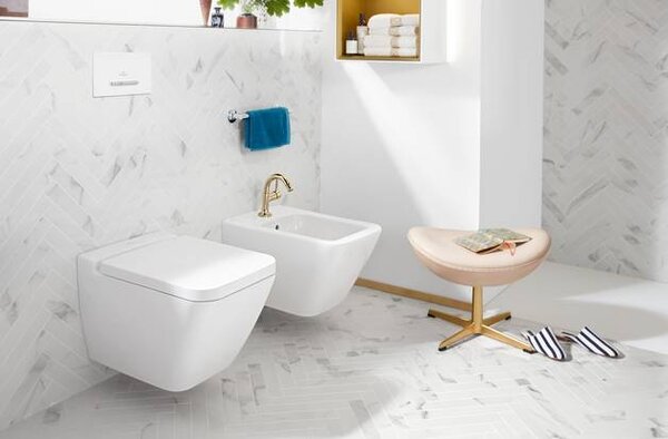 Villeroy & Boch Finion - Bidet závěsný, alpská bílá CeramicPlus 446500R1