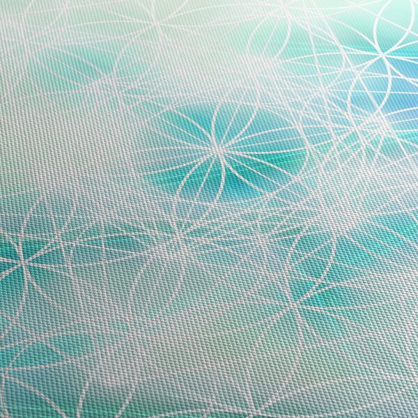 Obraz - Merkaba v tyrkysovém pozadí (125x70 cm)