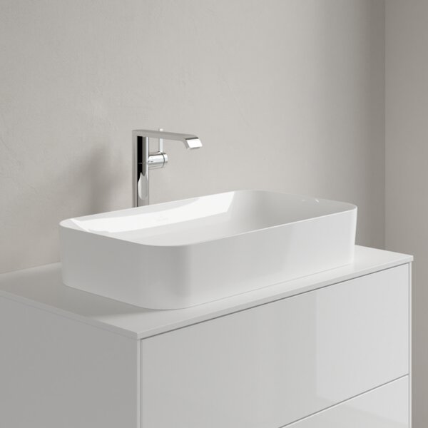 Villeroy & Boch Finion - Umyvadlová mísa 600x350 mm, bez přepadu, alpská bílá CeramicPlus 414361R1