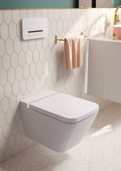 Villeroy & Boch Finion - Závěsné WC, Rimless, alpská bílá CeramicPlus 4664R0R1