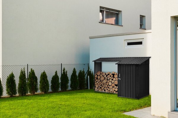Zahradní dřevník BestBerg DD-3A / 2,8 m² / 270 x 105 x 158 cm / šedá