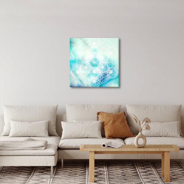Obraz - Merkaba v tyrkysovém pozadí (30x30 cm)