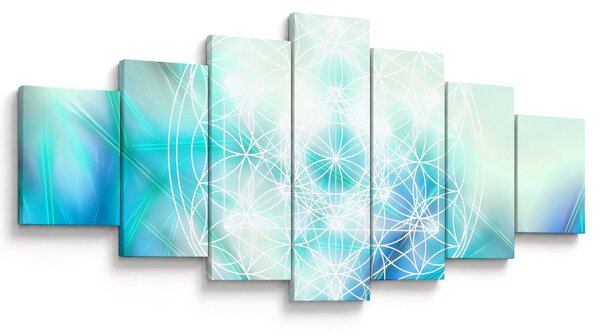 Obraz - Merkaba v tyrkysovém pozadí (210x100 cm)