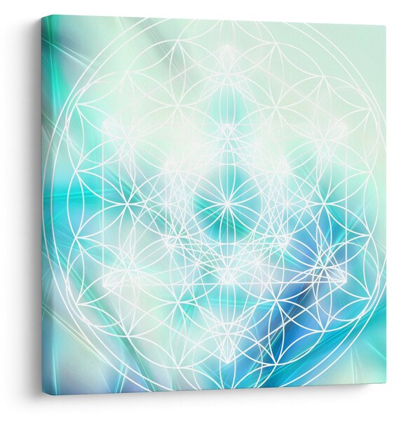 Obraz - Merkaba v tyrkysovém pozadí (30x30 cm)