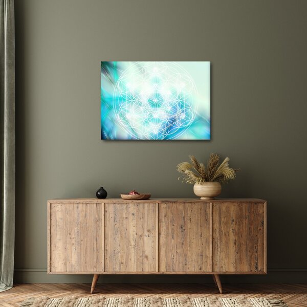 Obraz - Merkaba v tyrkysovém pozadí (70x50 cm)