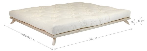 Dvoulůžková postel z borovicového dřeva s roštem 180x200 cm Senza – Karup Design