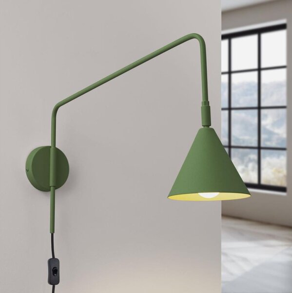 Sollux SL.1700 - Nástěnná lampa NOX 1xE14/10W/230V zelená