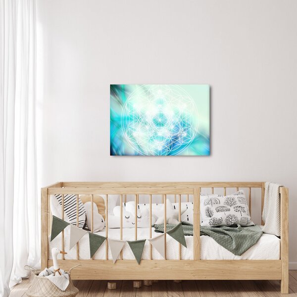Obraz - Merkaba v tyrkysovém pozadí (70x50 cm)
