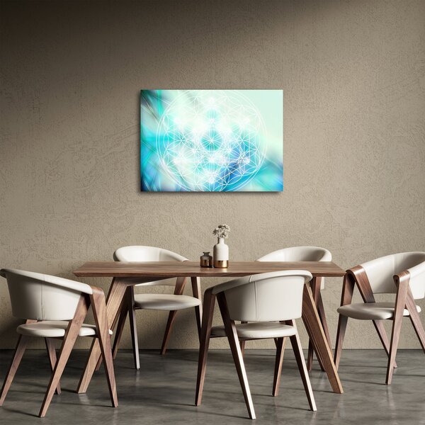 Obraz - Merkaba v tyrkysovém pozadí (70x50 cm)