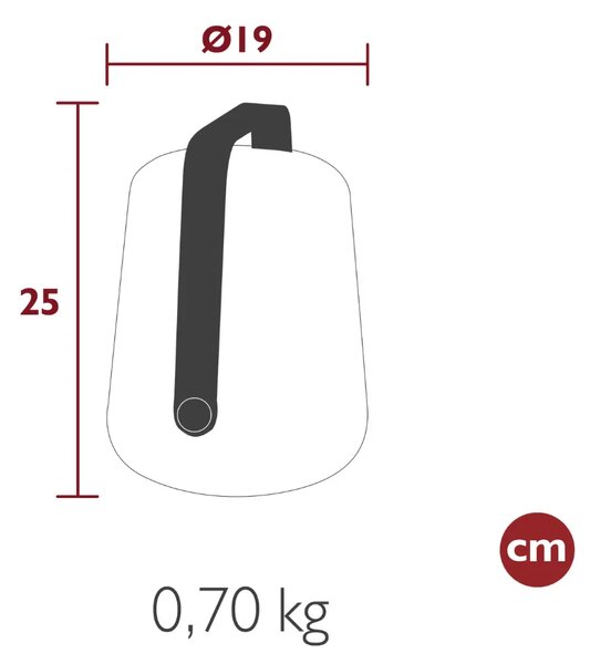 Fermob Antracitová venkovní LED lampa Balad² 25 cm