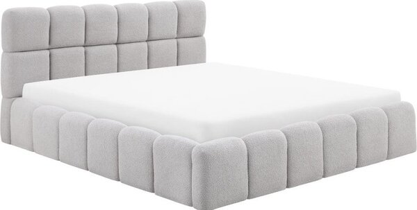 Kondela Postel s kovovým roštem a úložným prostorem, 160x200, šedá, SORELA