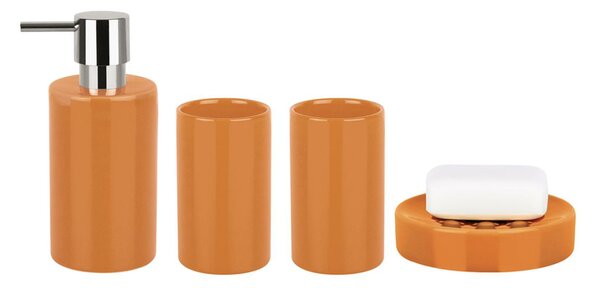 Spirella kelímek na kartáčky TUBE, oranžový, keramika