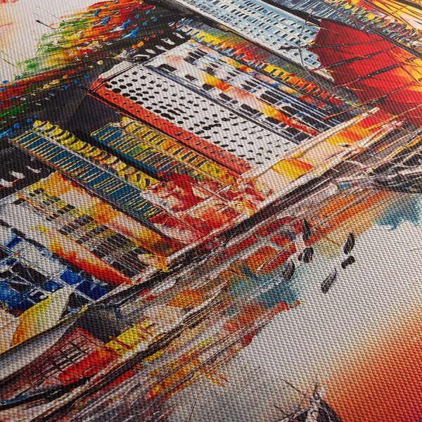 Obraz - Victoria Harbor, Hong Kong, olejomalba (30x30 cm)