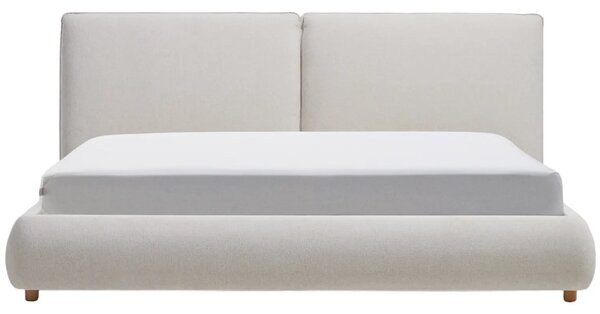 Kave Home Béžovošedá dvoulůžková postel Elerio 180 x 200 cm