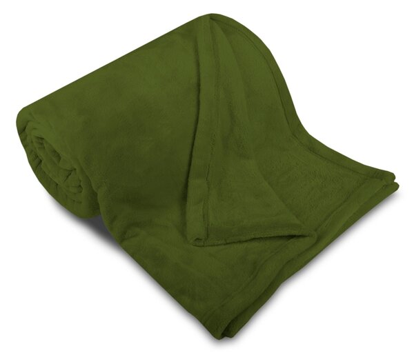 Deka z kolekce SLEEP WEEL. Přijemná deka z mikroflanelu v khaki barvě. Rozměr deky je 150x200 cm
