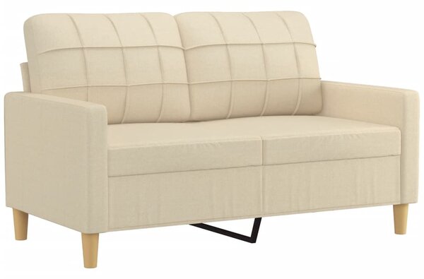 2místná pohovka s polštáři krémová 120 cm textil 3200776