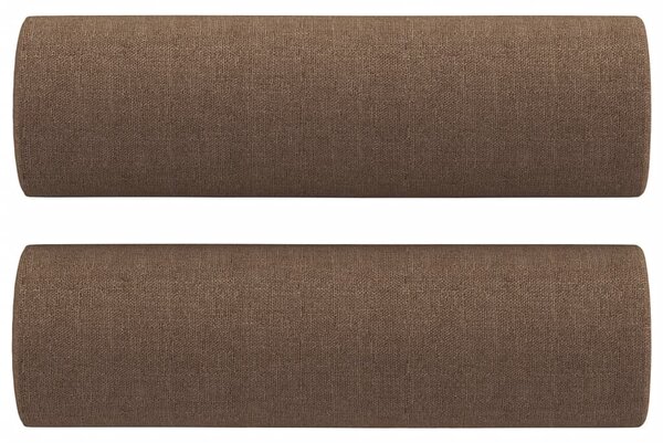 2dílná sedací souprava s polštáři hnědá textil 3201619