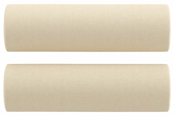 2místná pohovka s polštáři krémová 120 cm textil 3200776
