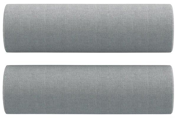 2místná pohovka s polštáři světle šedá 140 cm textil 3200782