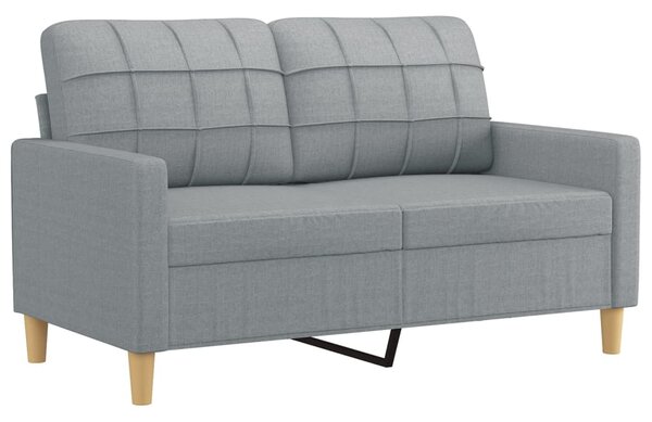 2místná pohovka s polštáři světle šedá 120 cm textil 3200774