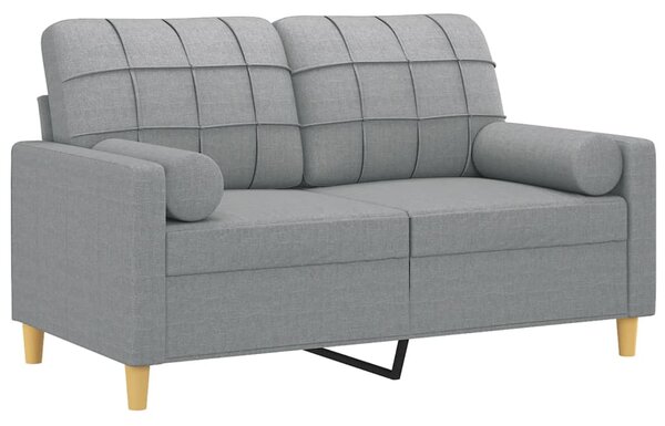 2místná pohovka s polštáři světle šedá 120 cm textil 3200774