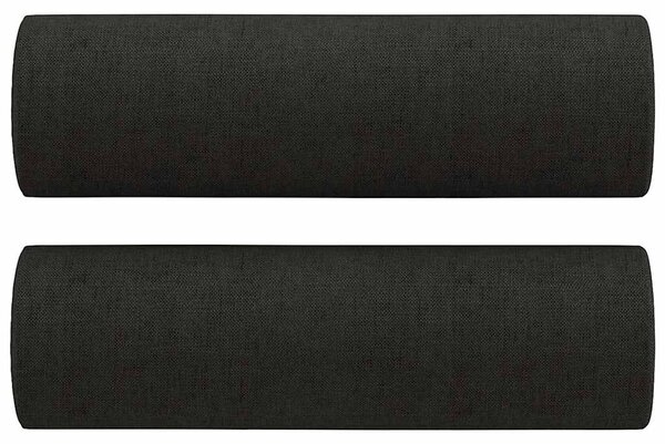 2místná pohovka s polštáři černá 120 cm textil 3200778