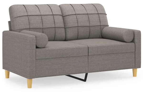 2místná pohovka s polštáři taupe 120 cm textil 3200781